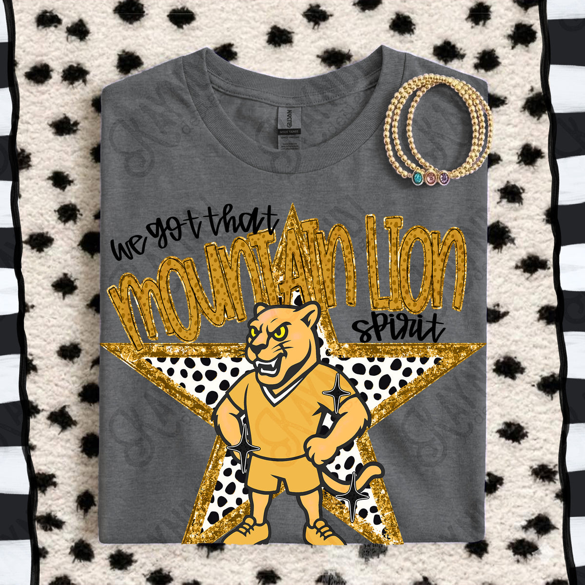 We got that Mountain Lion spirit star GOLD (Kayndi) DTF Transfer