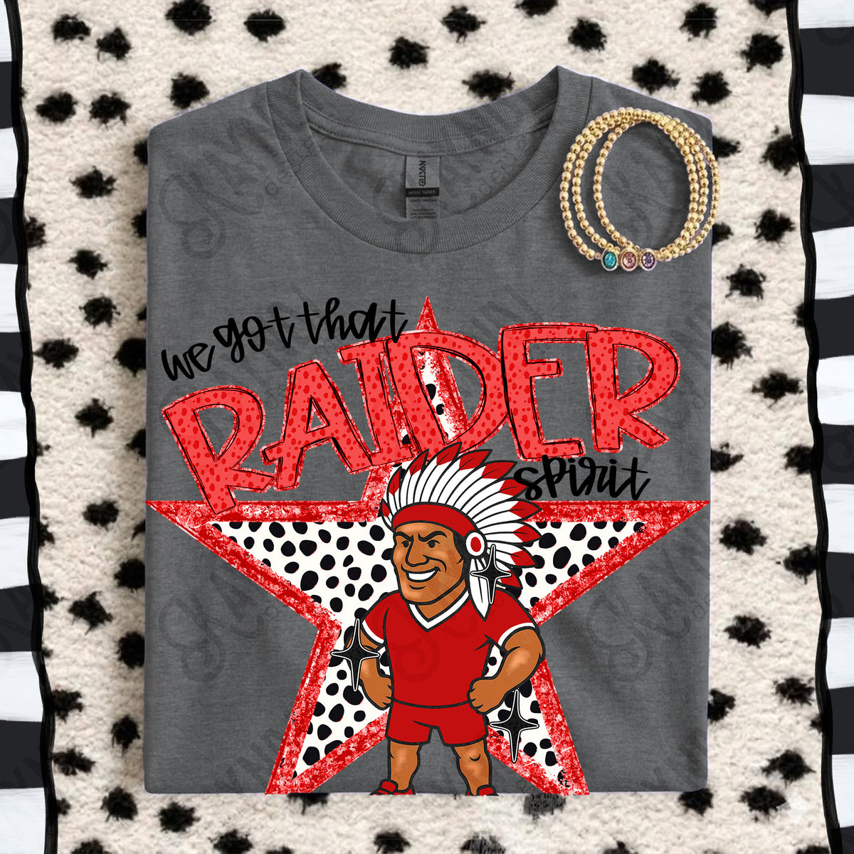 We got that Raider spirit star RED (Kayndi) DTF Transfer