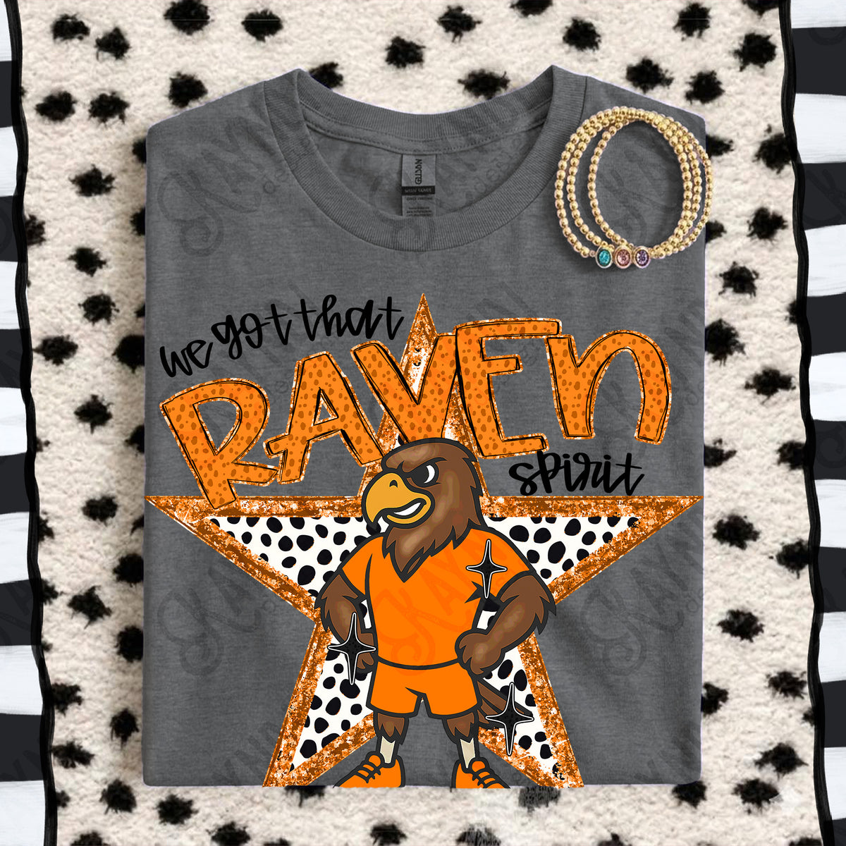 We got that Raven spirit star ORANGE (Kayndi) DTF Transfer