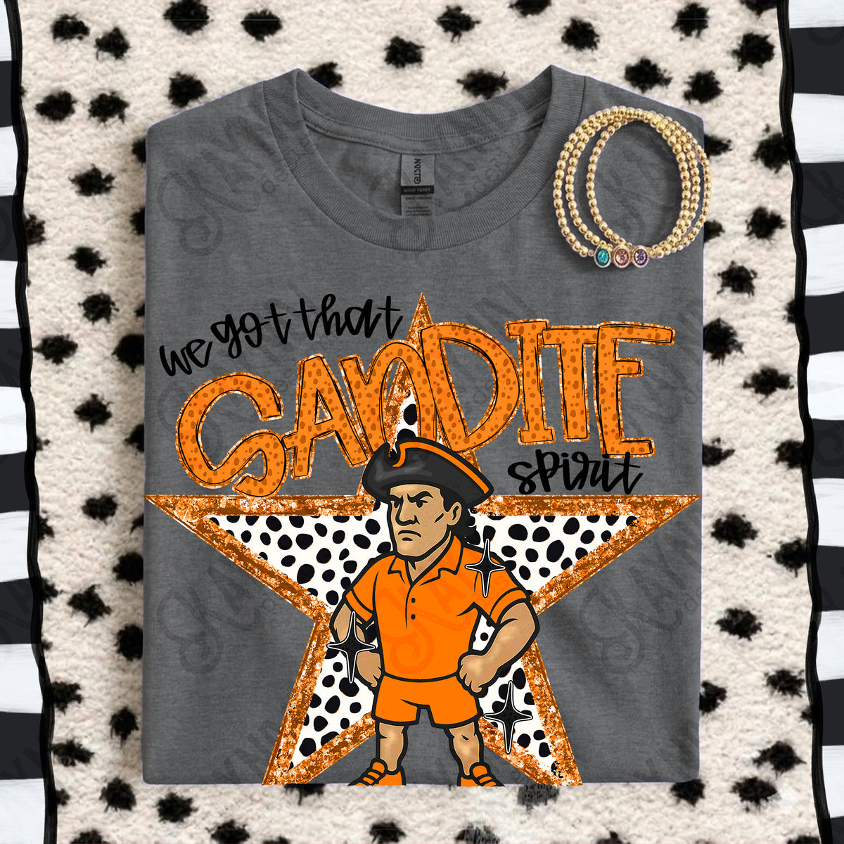 We got that Sandite spirit star ORANGE (Kayndi) DTF Transfer