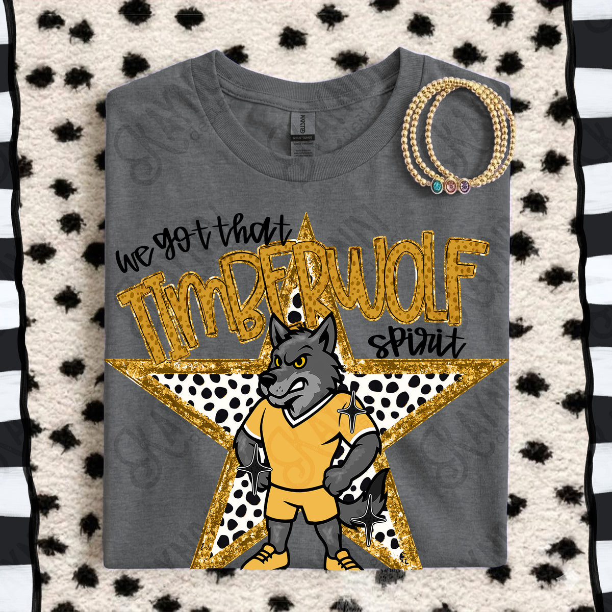 We got that Timberwolf spirit star GOLD (Kayndi) DTF Transfer