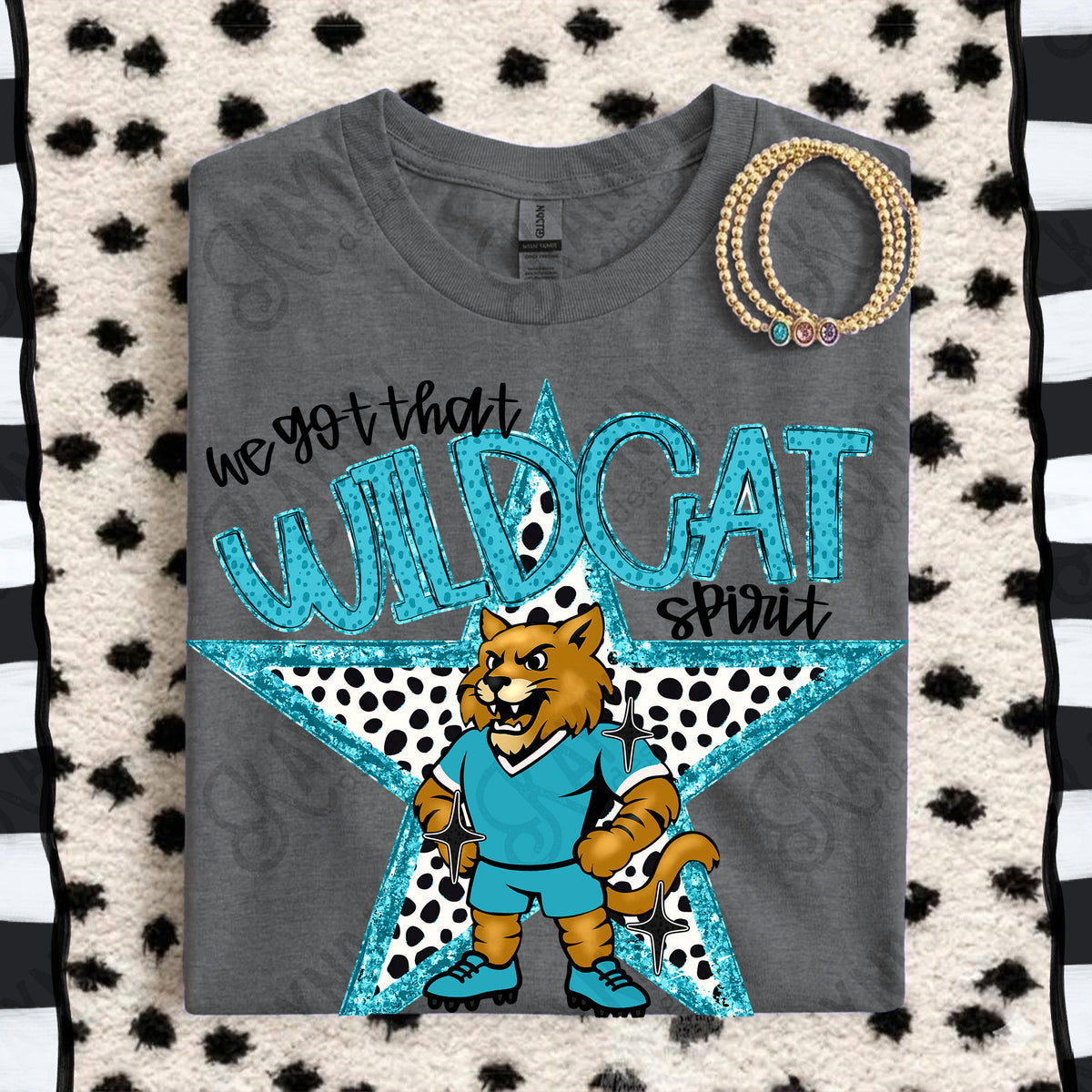 We got that Wildcat spirit star TEAL (Kayndi) DTF Transfer
