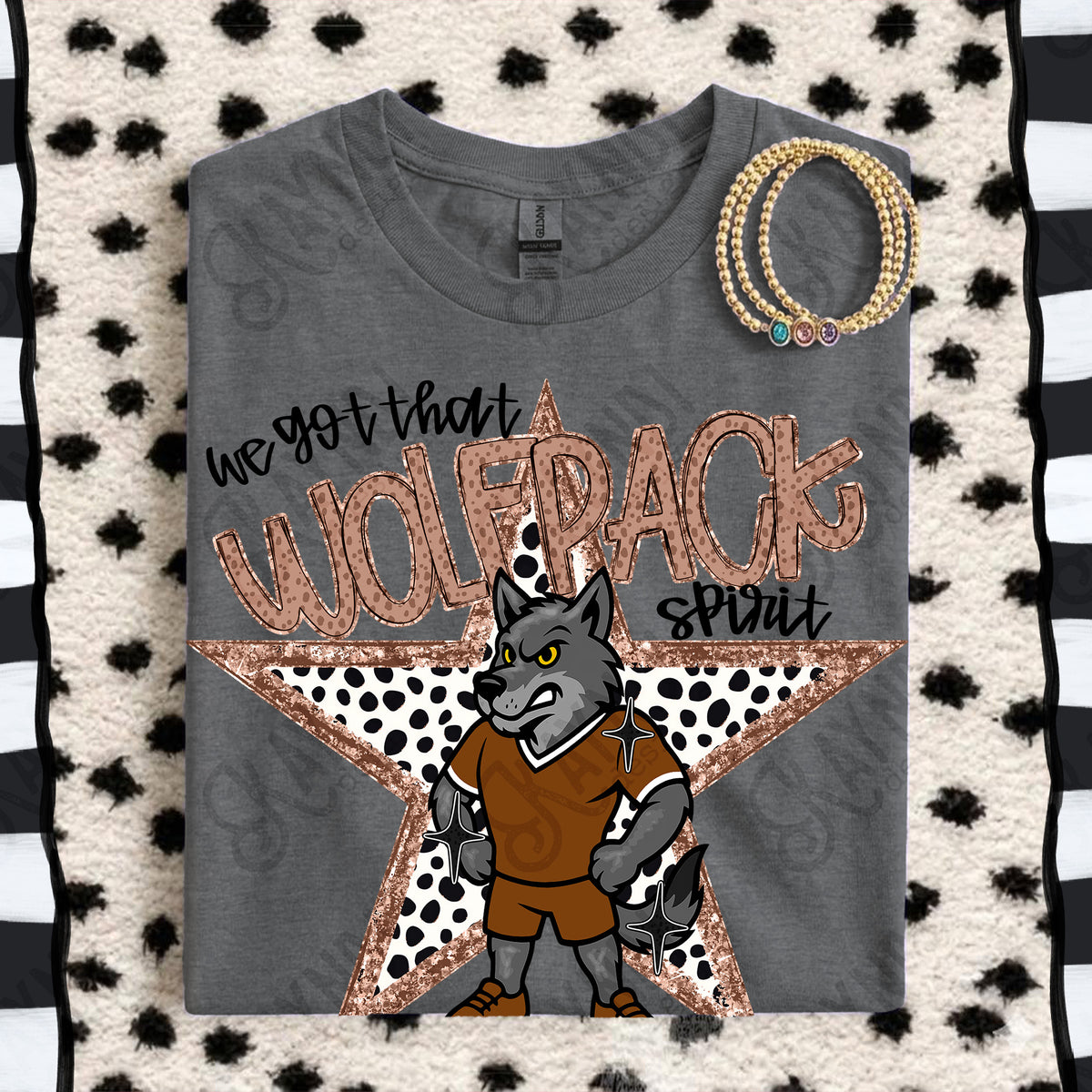We got that Wolfpack spirit star BROWN (Kayndi) DTF Transfer