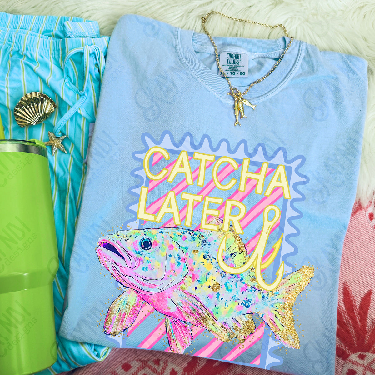 Catcha later fish frame (Kayndi) DTF Transfer