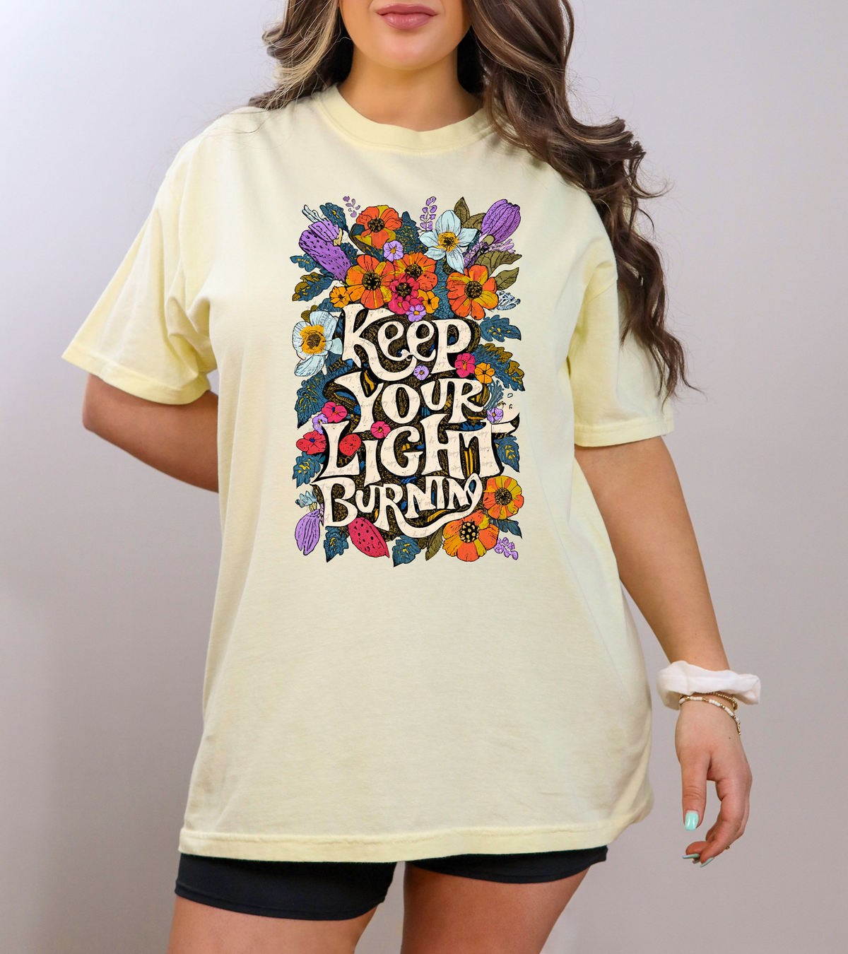 Keep Your Light Burning Floral 76941 DTF Transfer