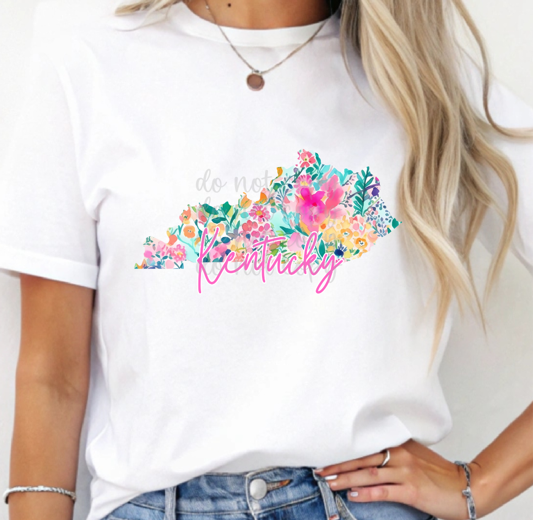 Preppy floral Kentucky (Parker) 101037 DTF transfer