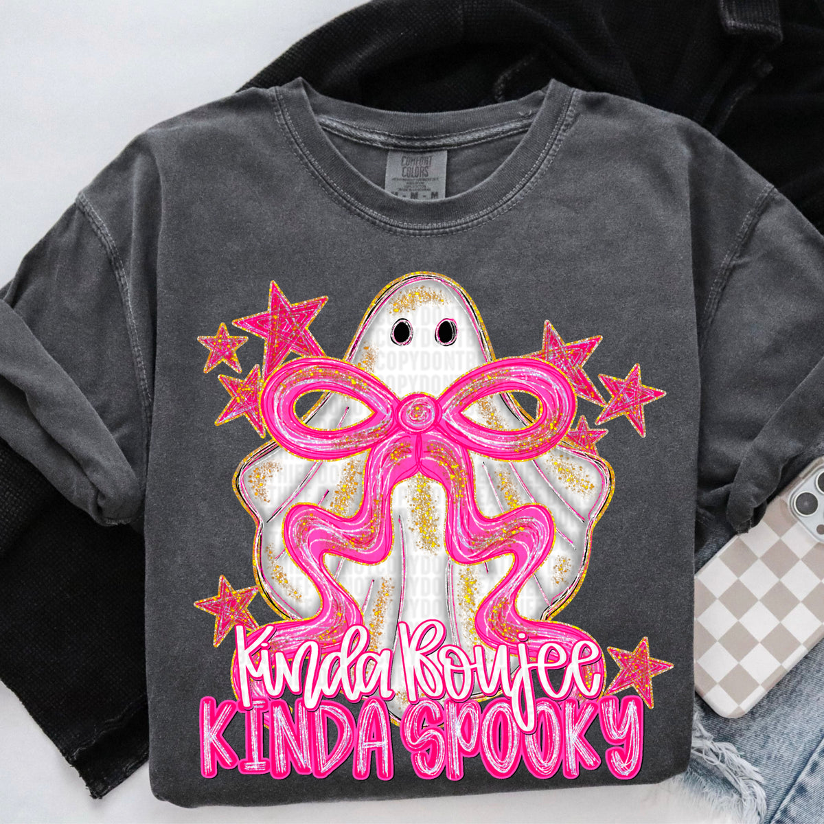 Kinda Boujee Kinda Spooky 104664 DTF transfer