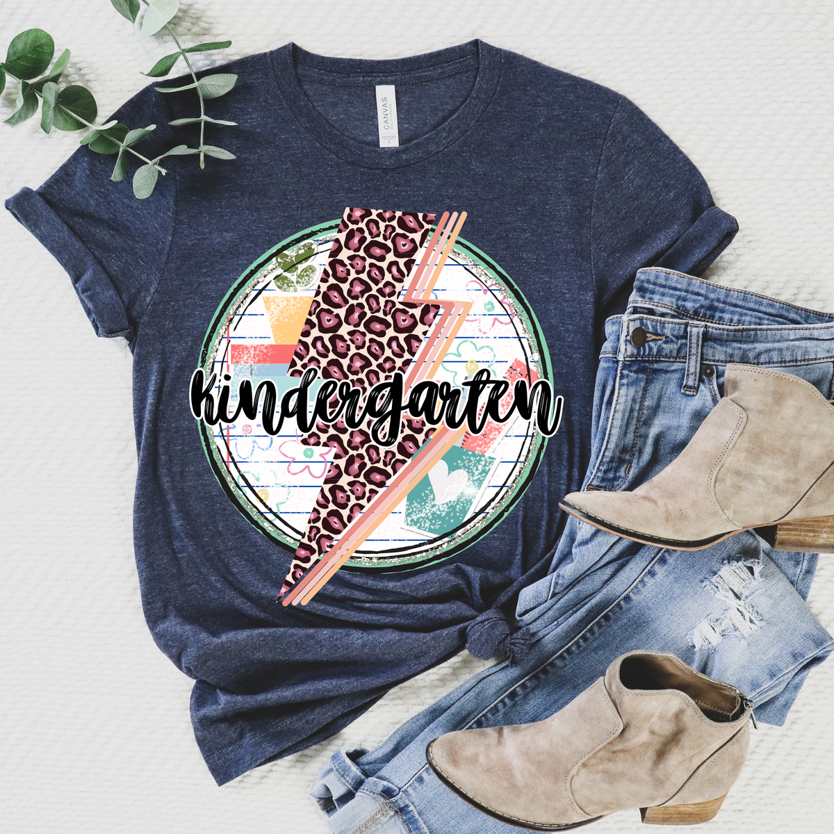 Kindergarten life lightning bolt 2662 DTF TRANSFER