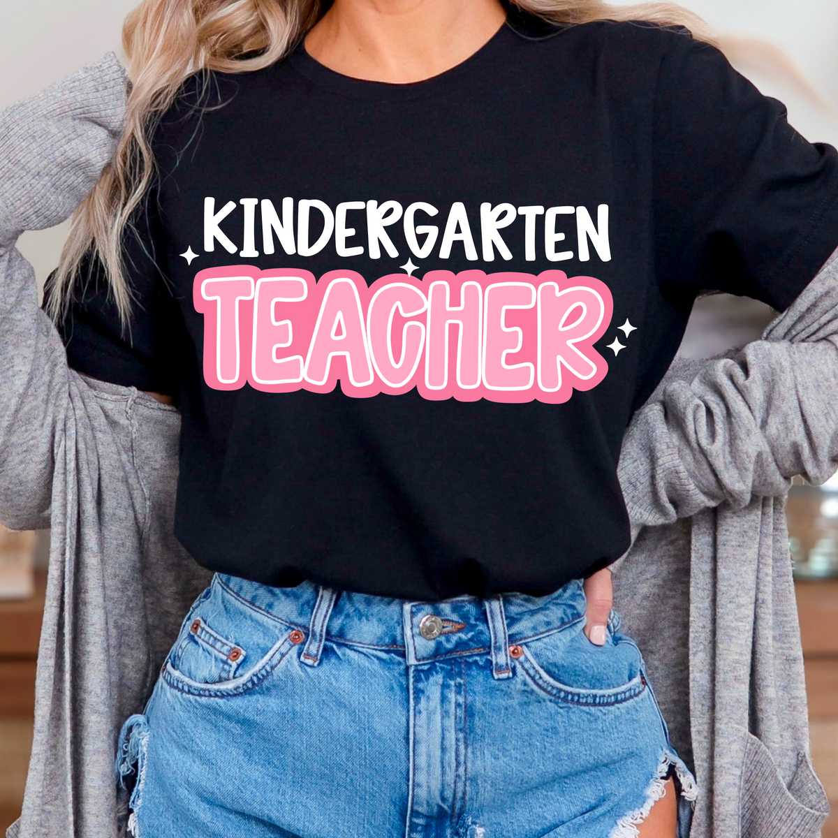 Kindergarten Teacher pink coquette (CMD) DTF transfer