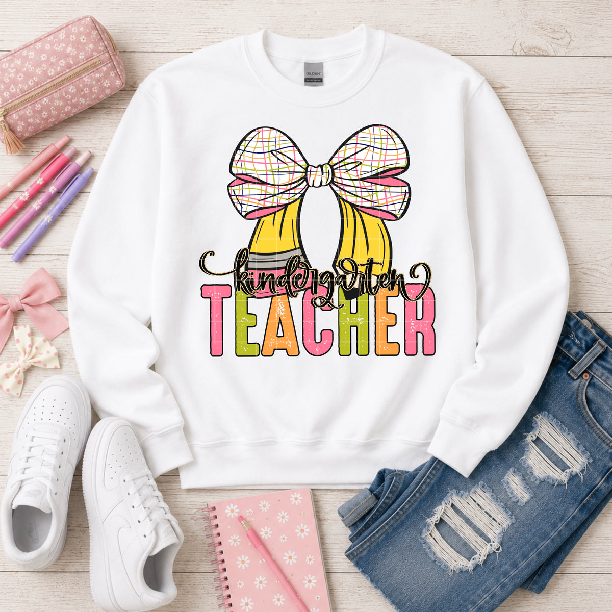 Kindergarten teacher school bow (SDD) DTF Transfer