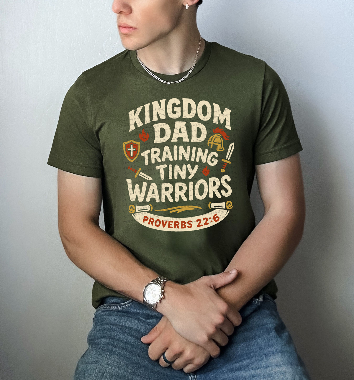 Kingdom Dad Training Tiny Warriors Proverbs 22:6 104843 DTF transfer