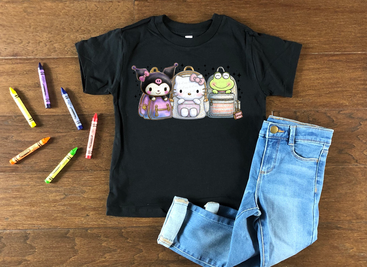 Kitty Backpacks Black Sparkle 108980 DTF transfer