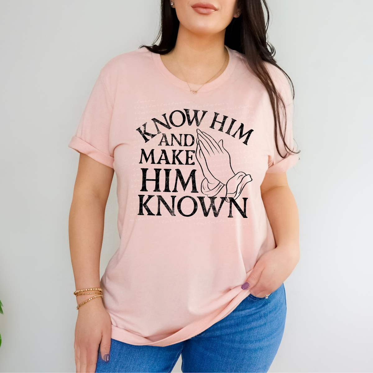 Know Him And Make Him Known Black Grunge 86340 DTF Transfer