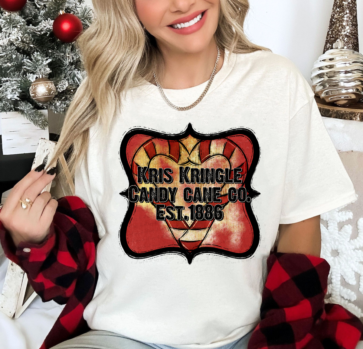 Kris Kringle Candy Cane Co. Est 1886 114888 DTF transfer
