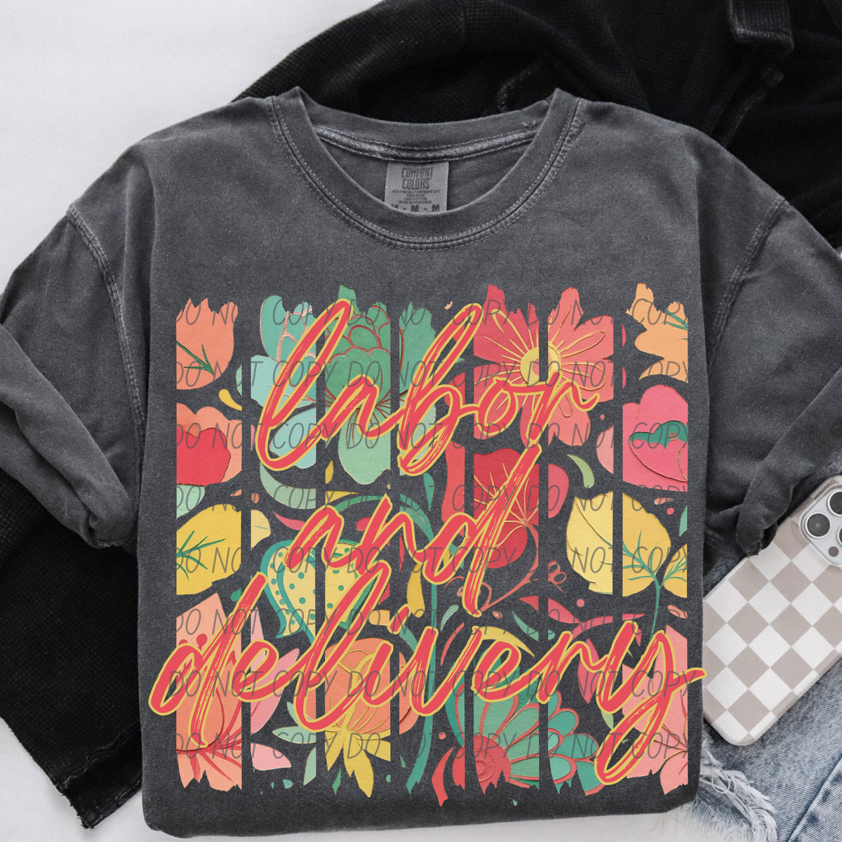 labor and delivery boho (City) DTF Transfer