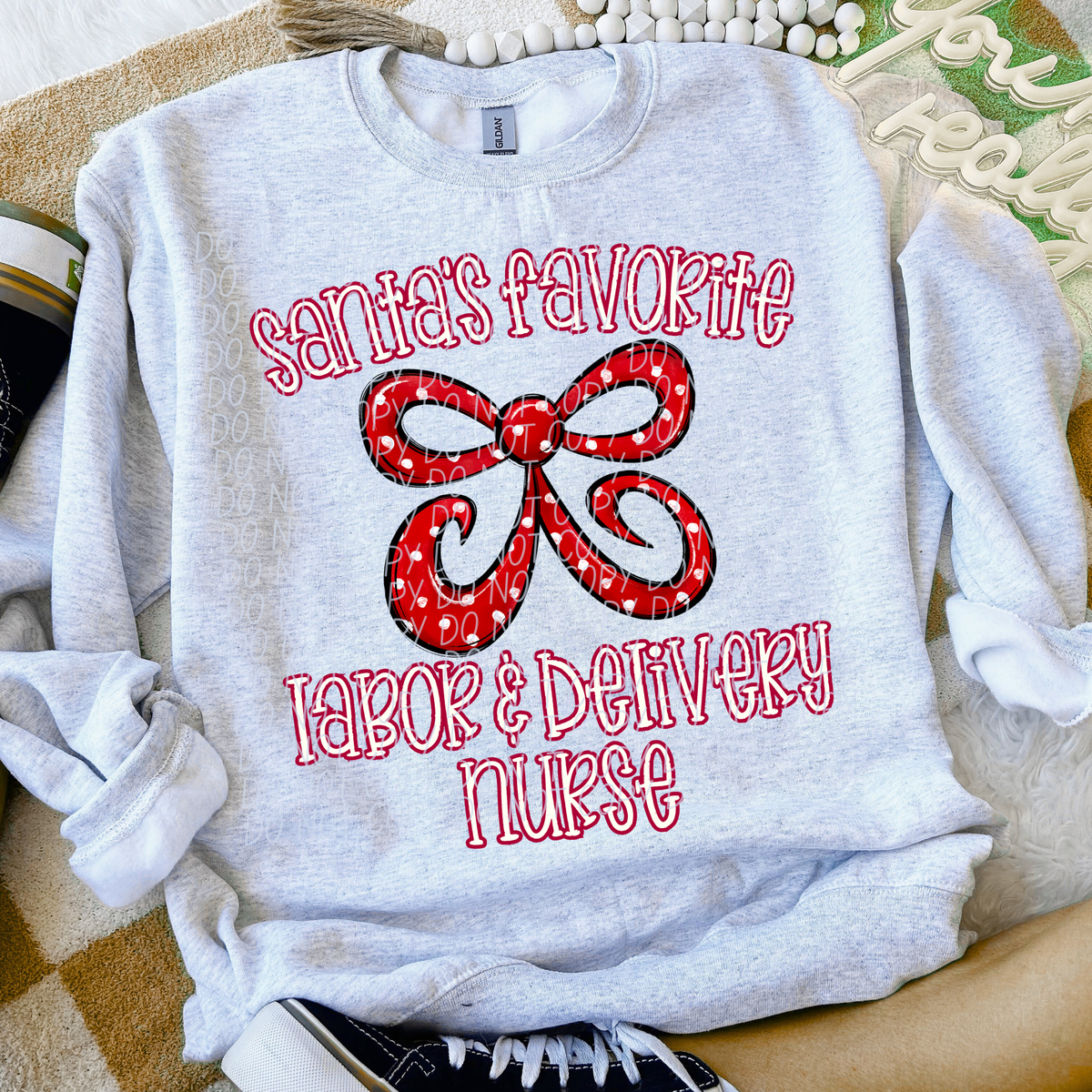 Santa's Favorite L&D Nurse (City) DTF Transfer