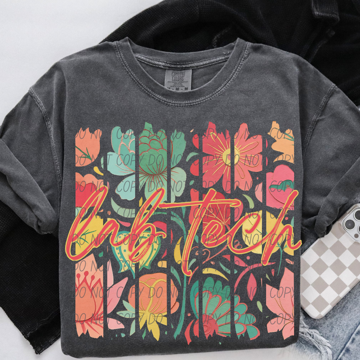 Lab tech boho stipes (City) DTF Transfer