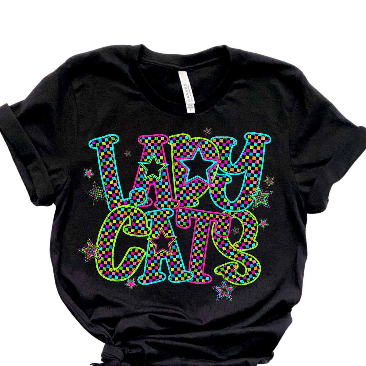 Lady Cats Neon Stars (City) 102405 DTF transfer