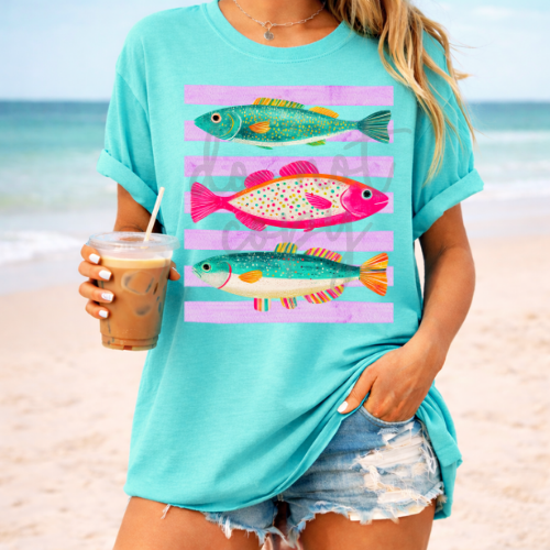 Colorful fish (Parker) DTF Transfer