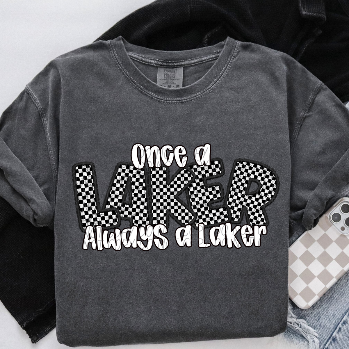 Once a Laker always a Laker Checkered (CITY) DTF transfer