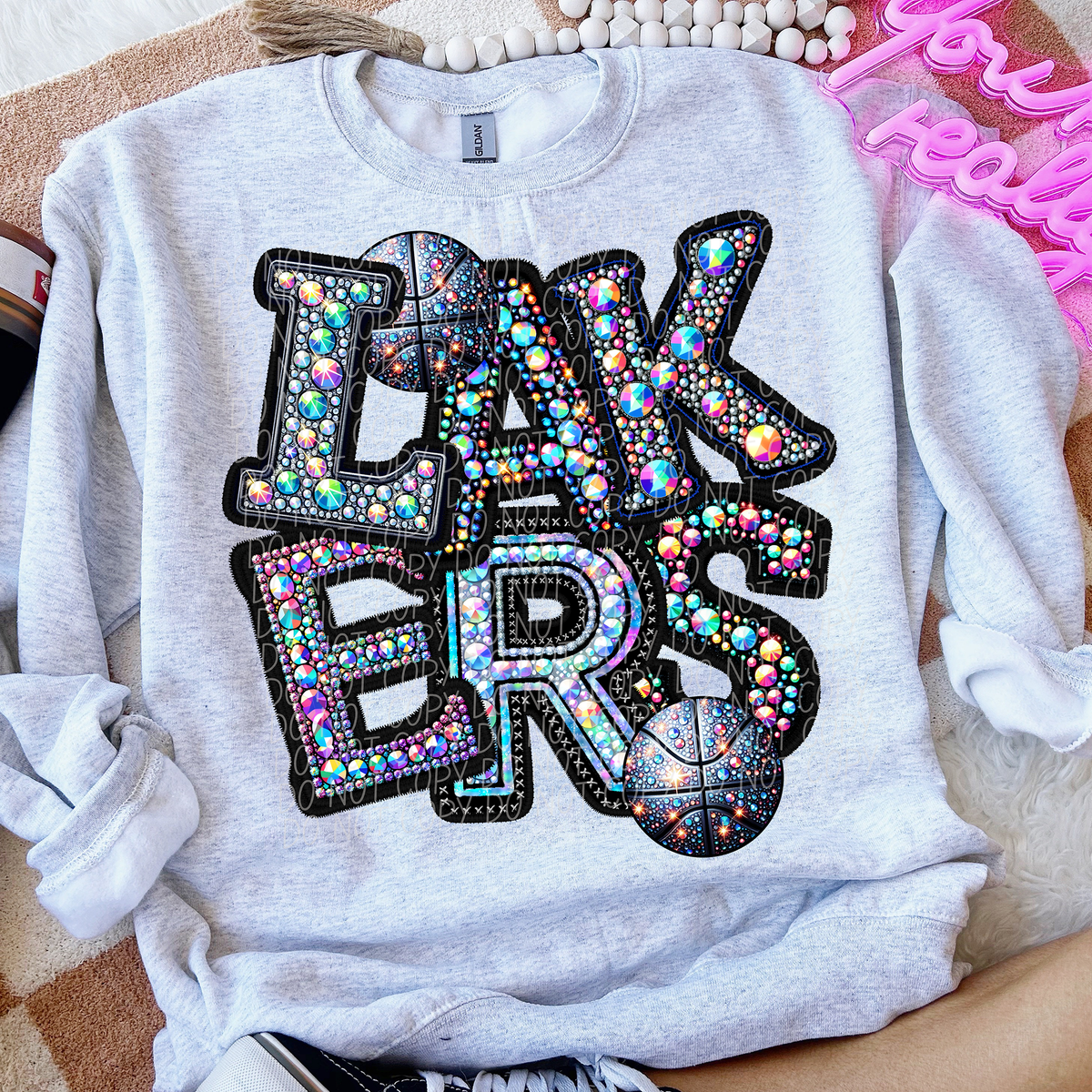 Lakers Basketball Rhinestone (CITY) 66549 DTF transfer