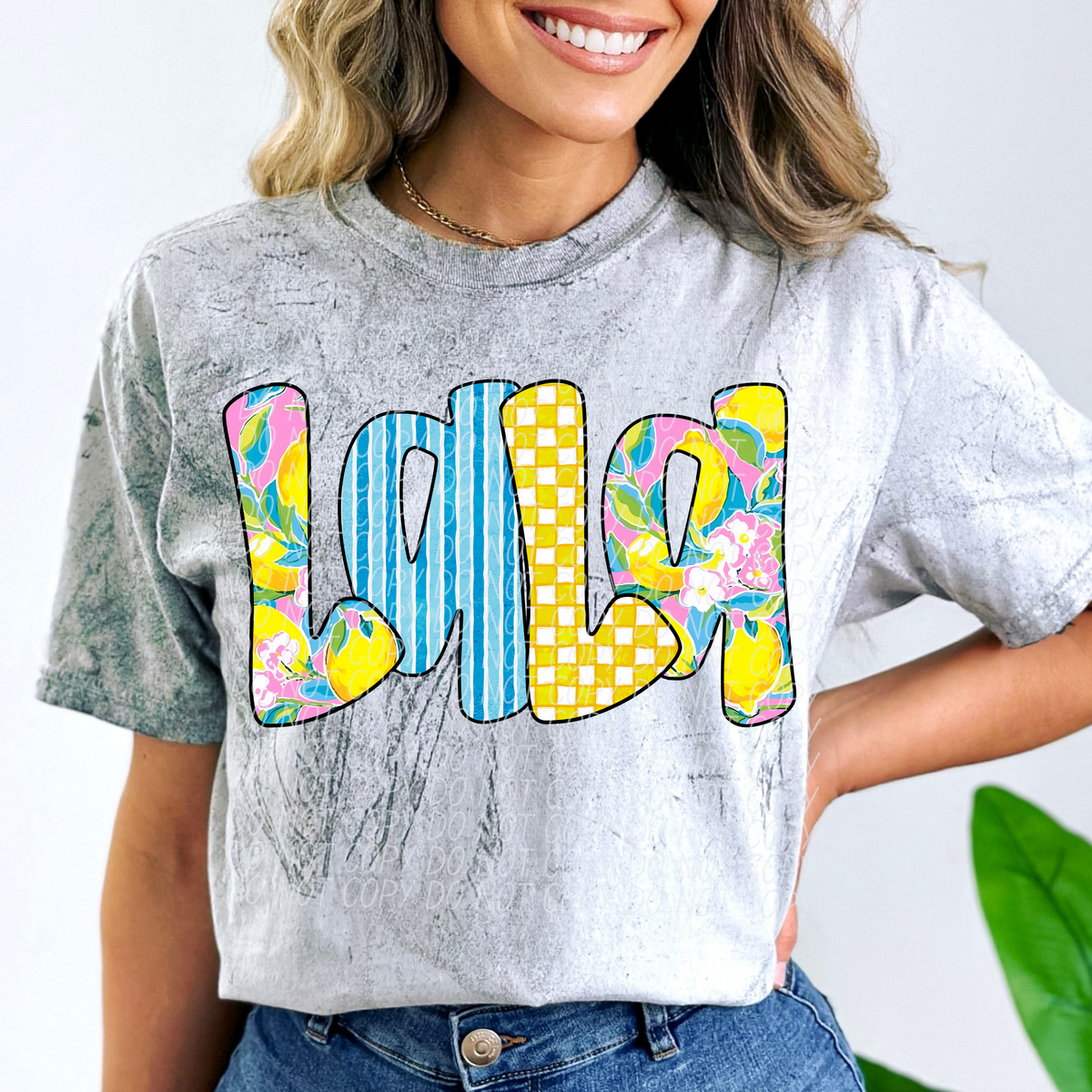 Lala Lemon Font (CITY) DTF transfer