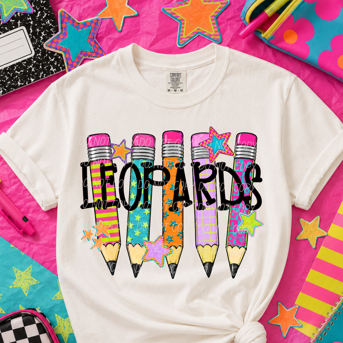 Leopards Pencil Mascot (City) DTF transfer