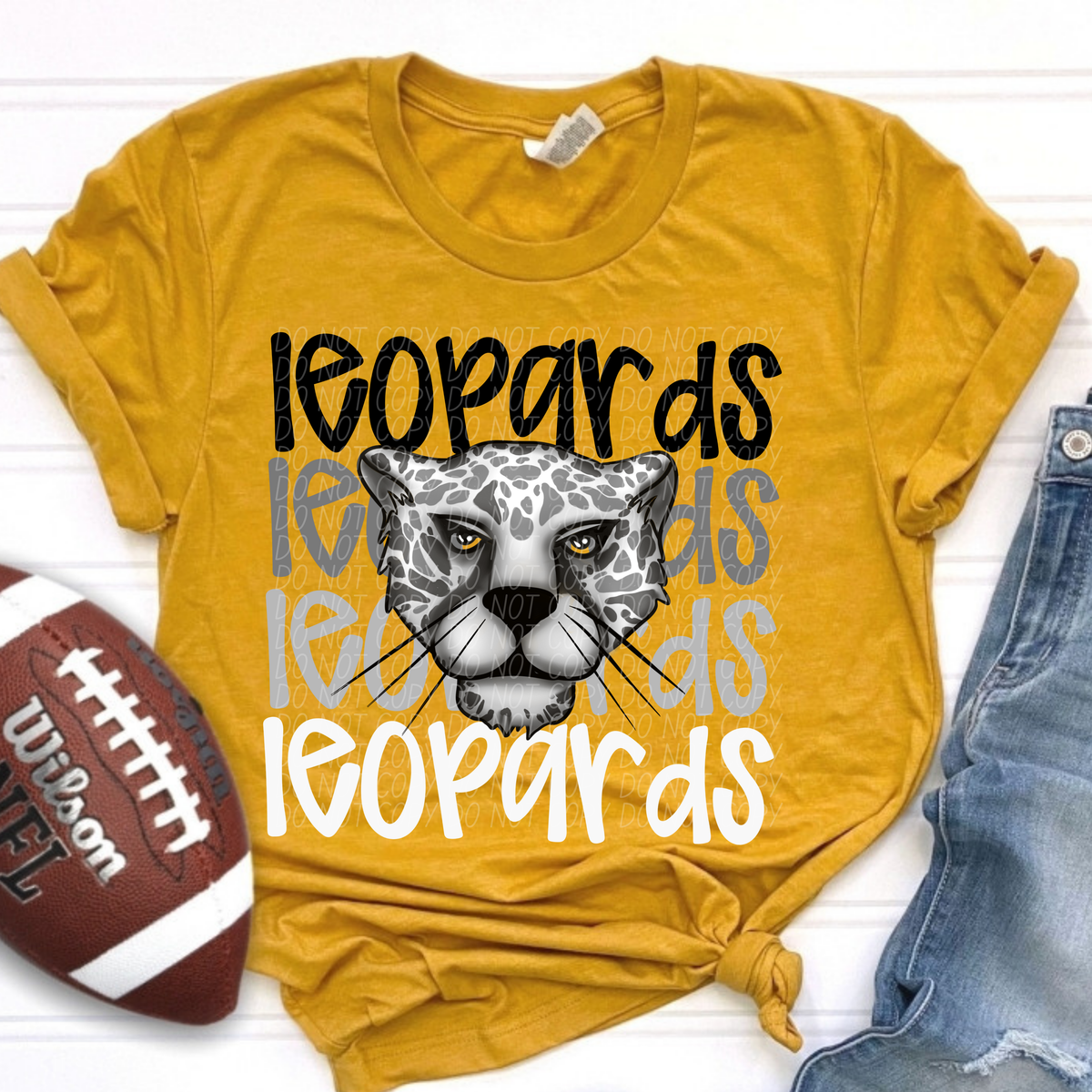 Leopards Word Stacked (CITY) 57453 DTF transfer