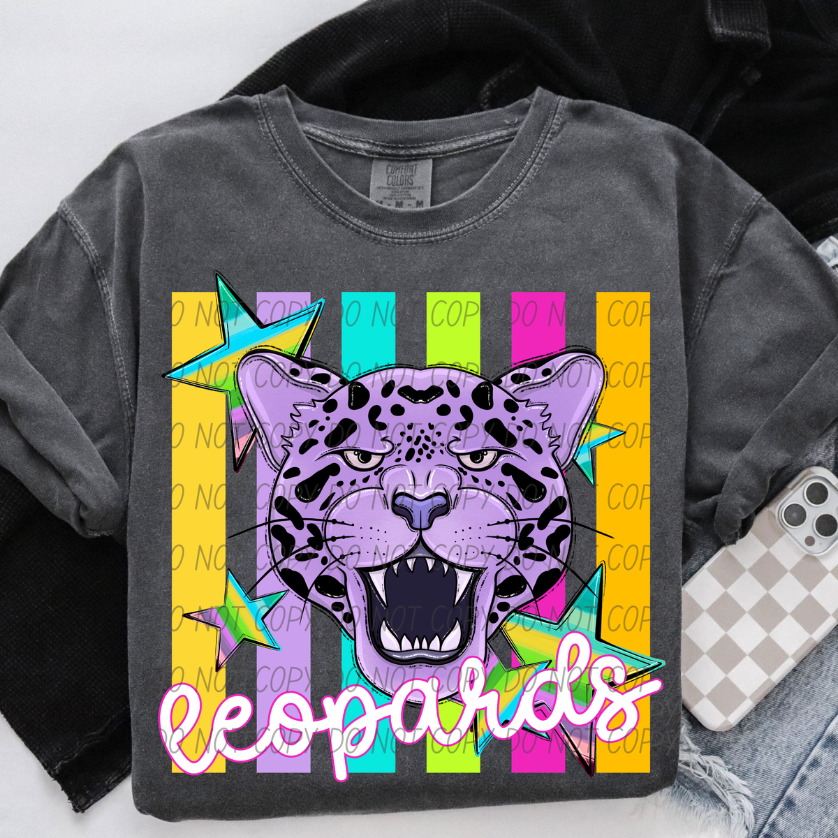 Leopards purple neon (City) DTF Transfer