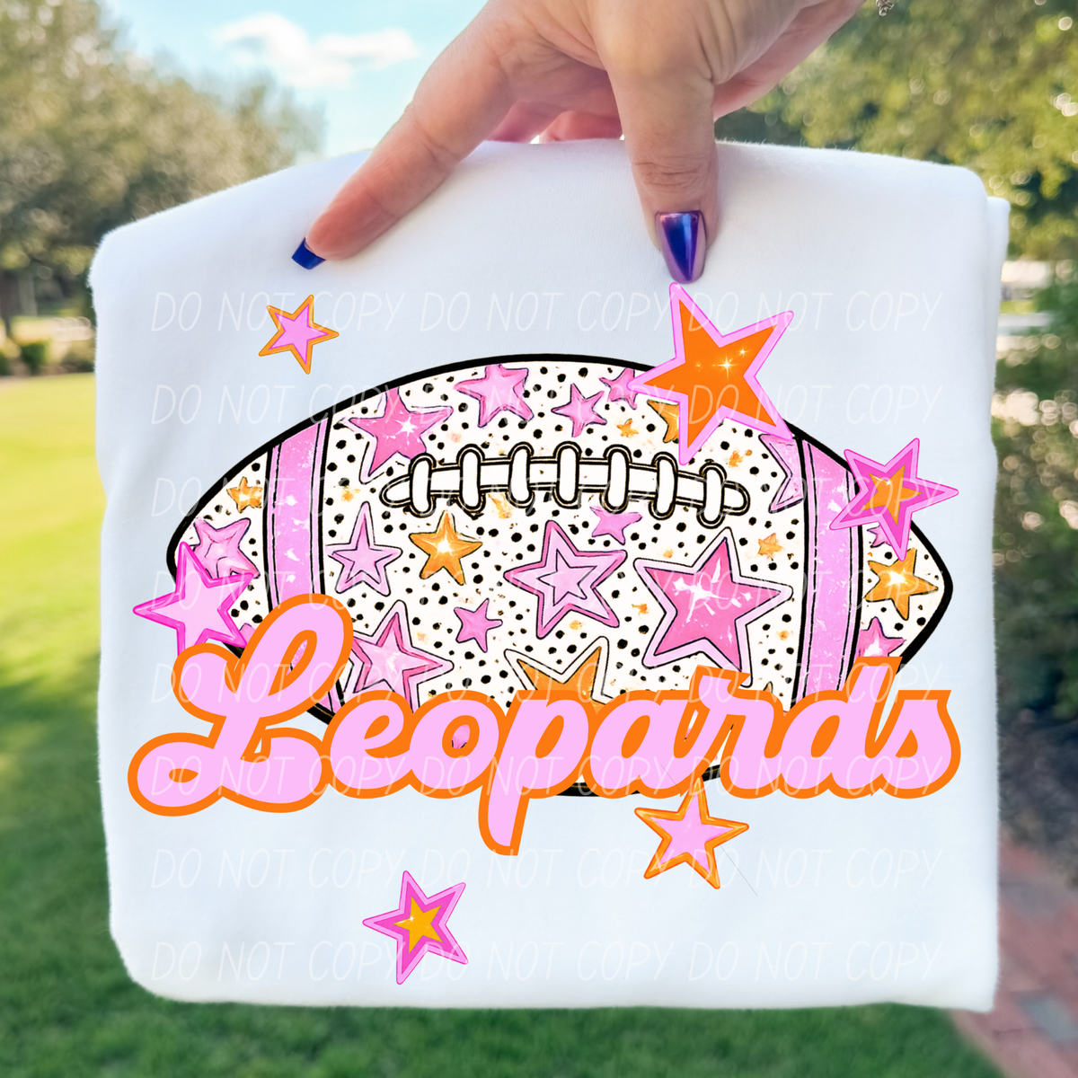 Leopards pink football (city) DTF transfer