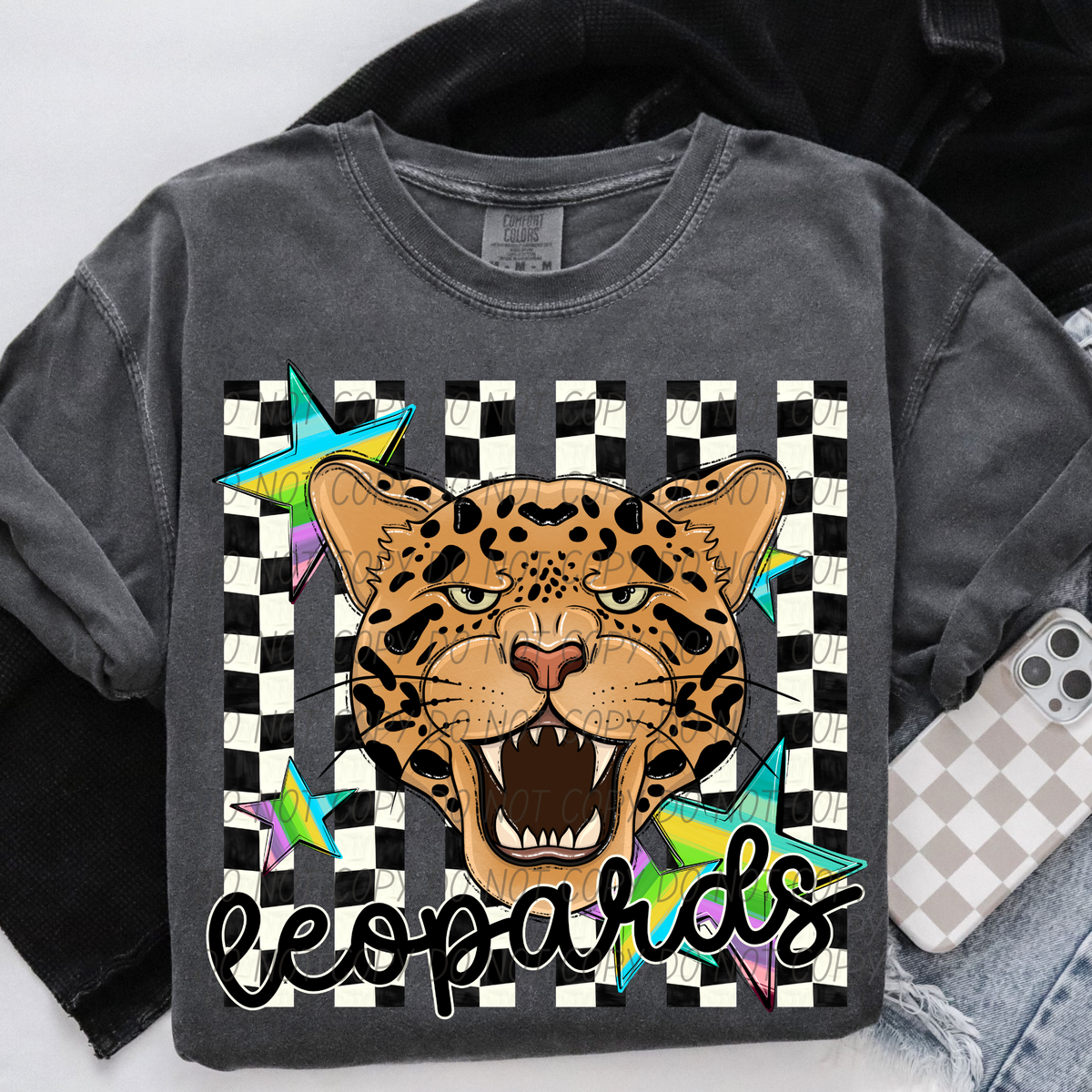 Leopards checker strips (City) DTF Transfer