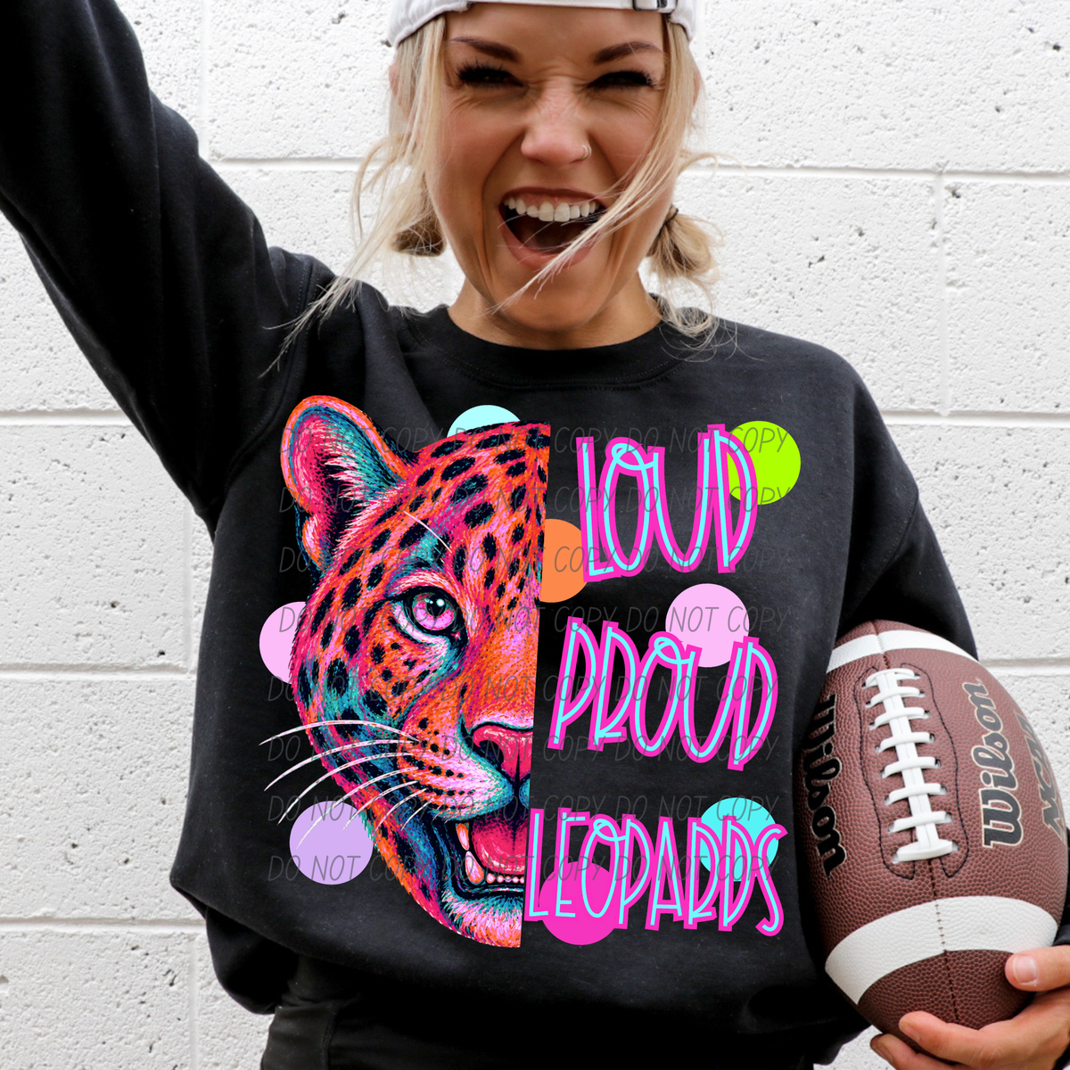 leopards loud proud polkadots (city) DTF transfer