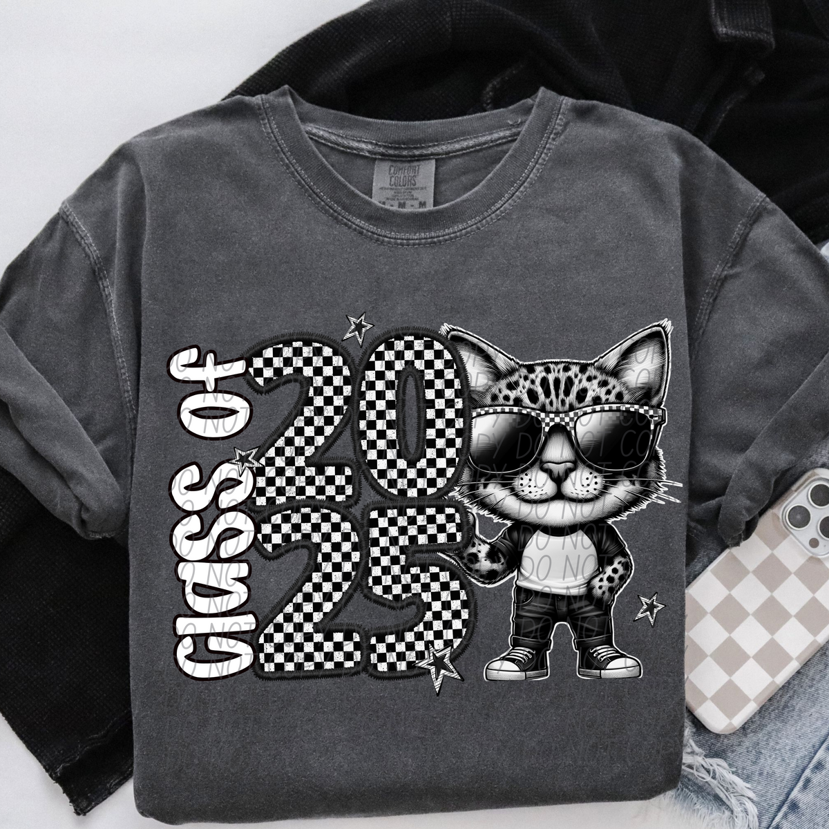 Class of 2025 Checkered Leopard (CITY) DTF transfer