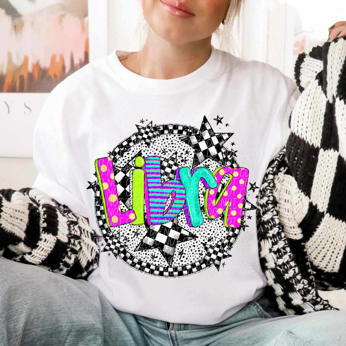 Libra neon CITY DTF transfers