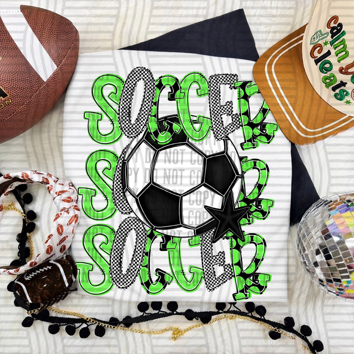 Lime-Soccer Tri Stacked (Caplinger) DTF Transfer