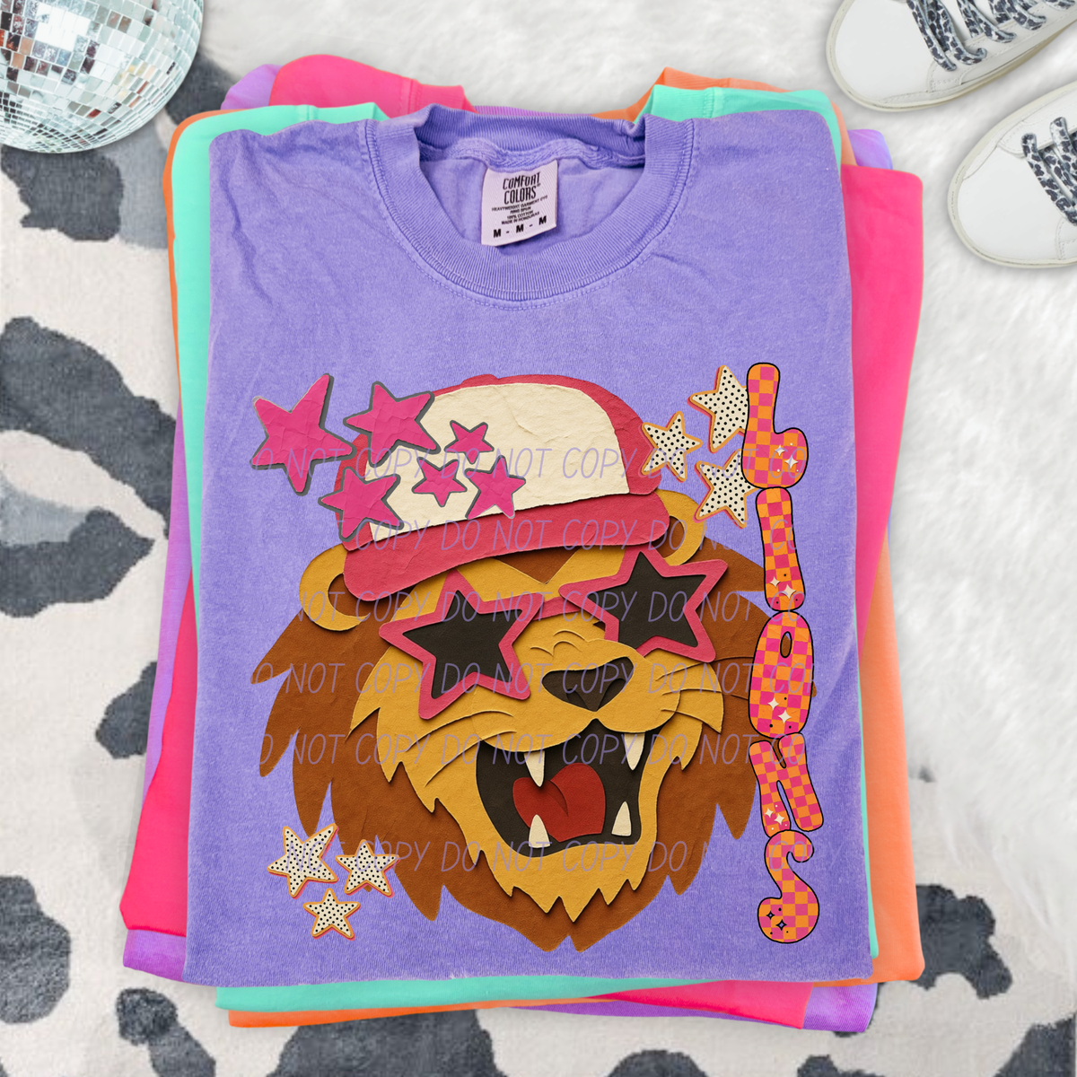 lions 1 collage mascot (city) DTF Transfer