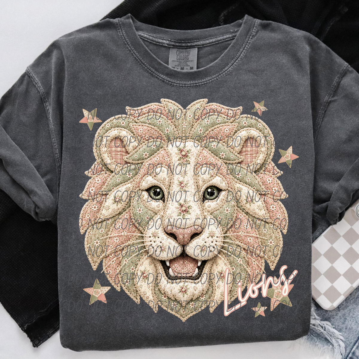 Lions meemaw mascot (City) DTF Transfer