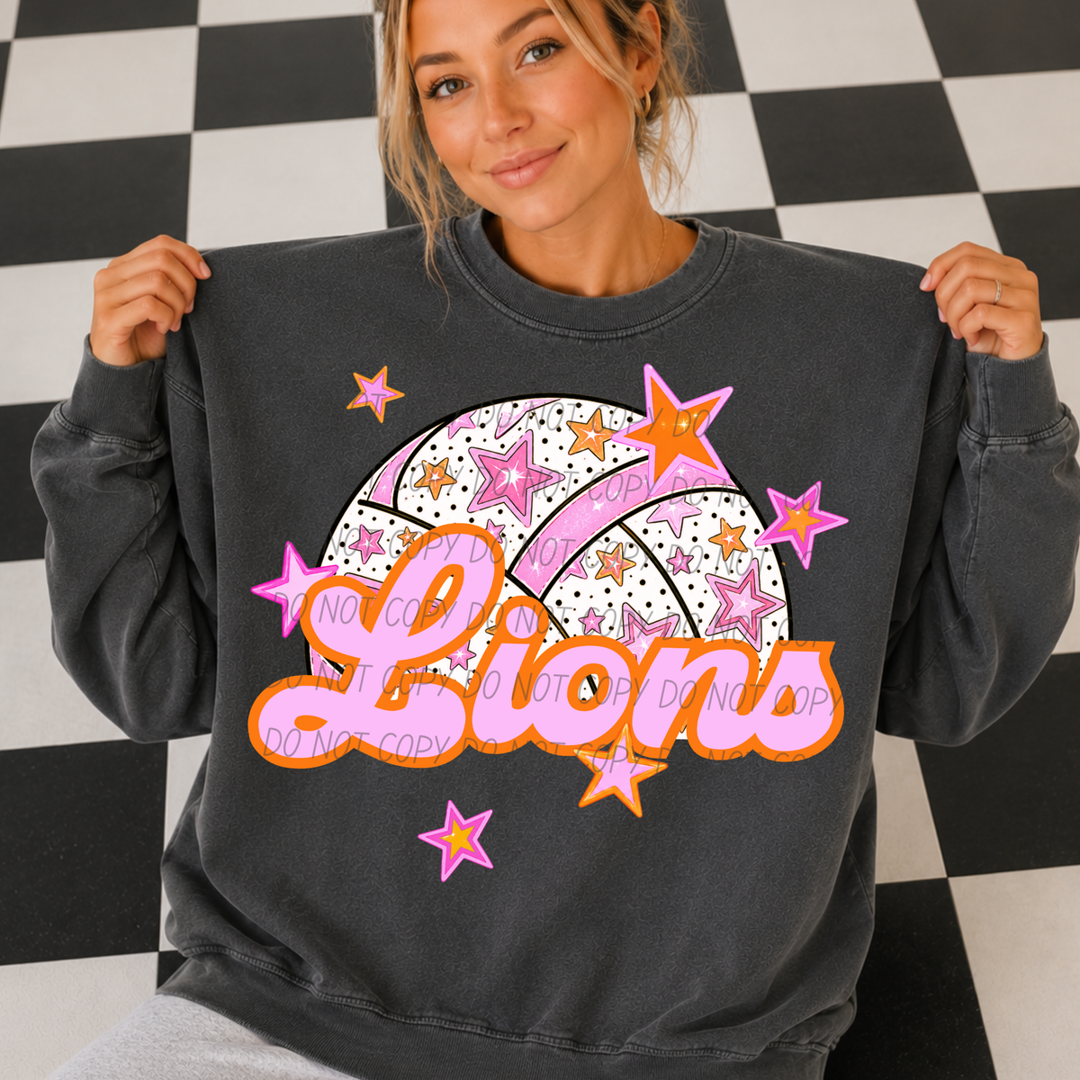 lions pink volleyball (city) DTF transfer
