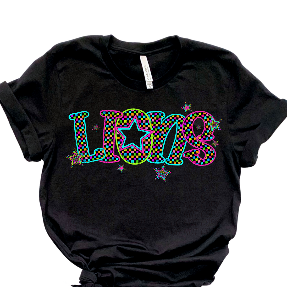 Lions Neon Stars (City) 102389 DTF transfer