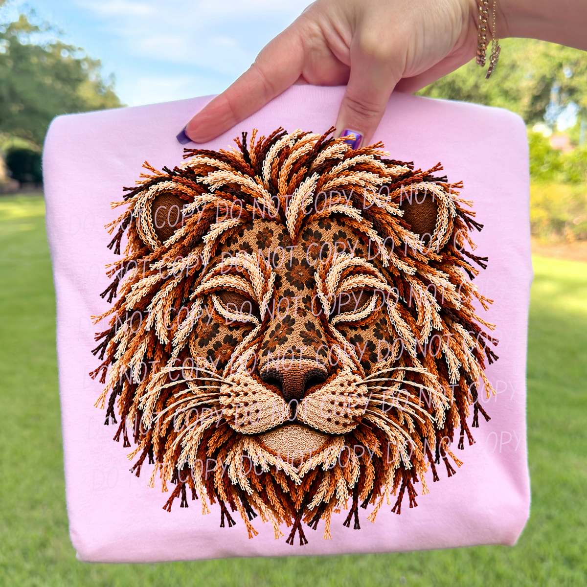 lions leopard fringe mascot (city) DTF Transfer