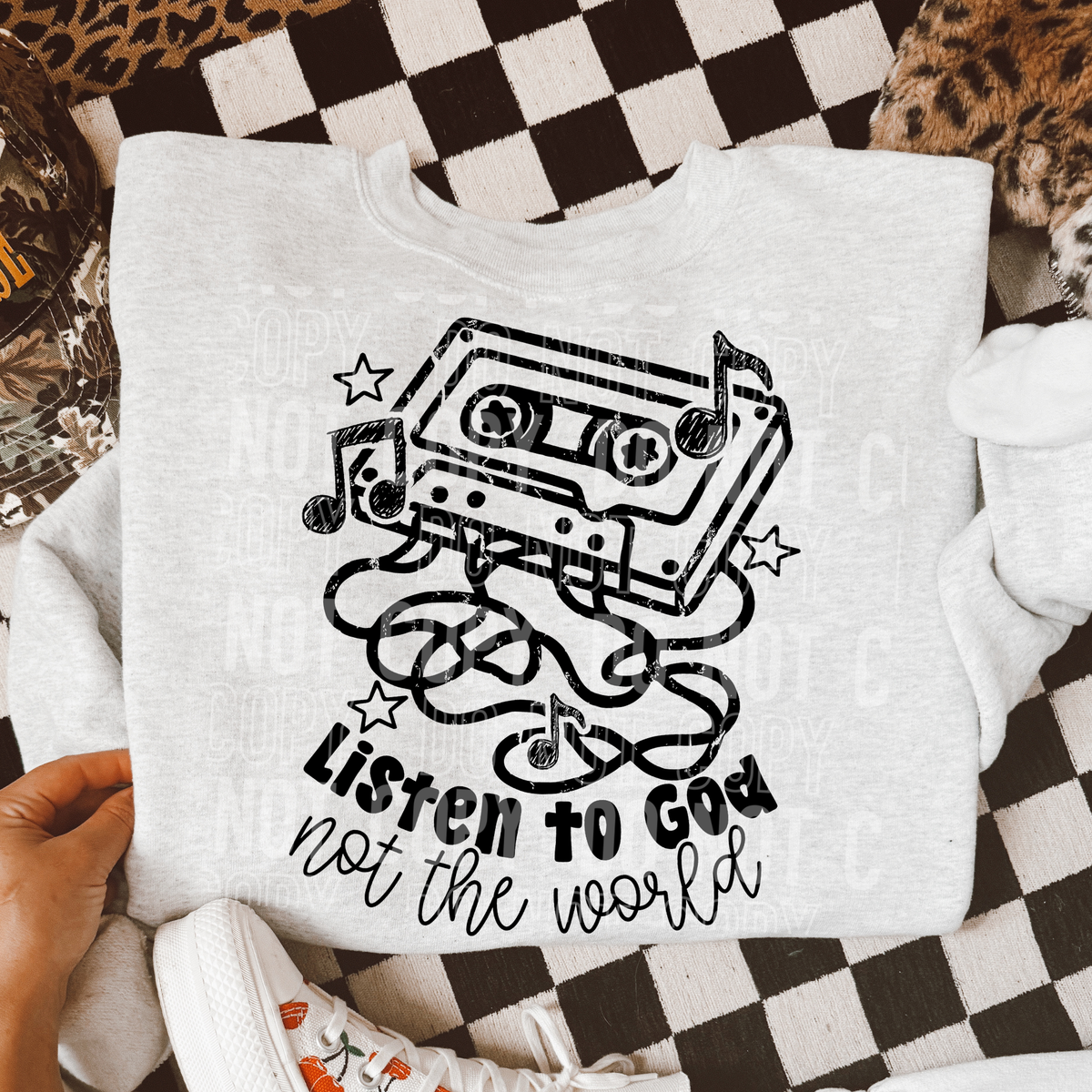 Listen to God not the world (SBB) Sunday Special DTF transfer