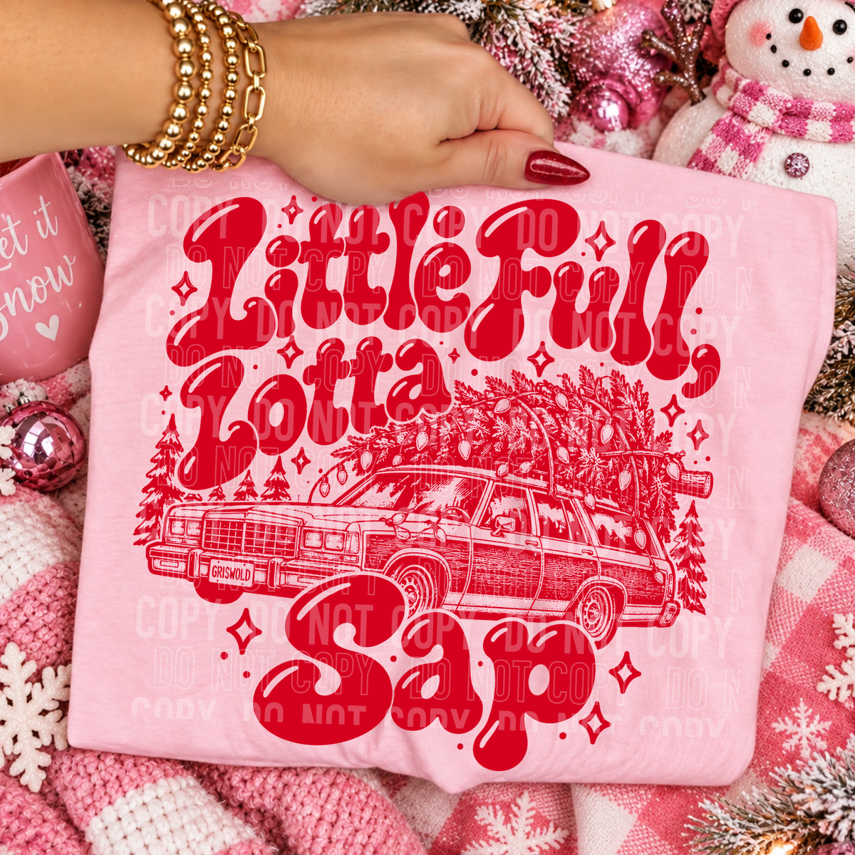 Little full lotta sap RED bubble letter (SBB) DTF Transfer