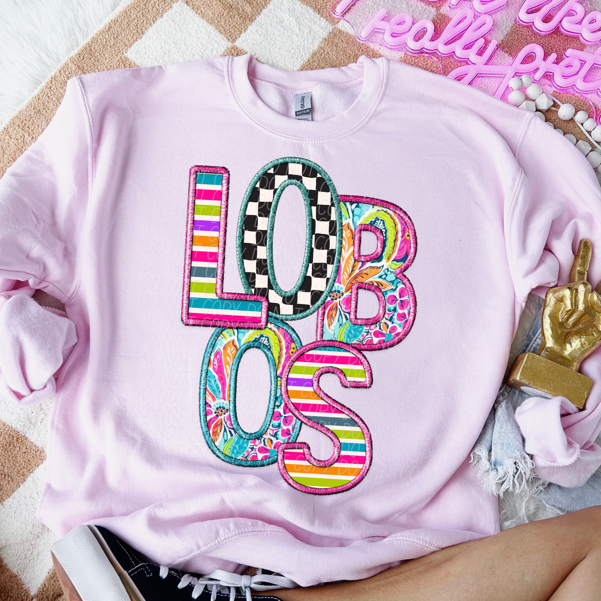 LOBOS bright patterns (CITY) DTF transfer