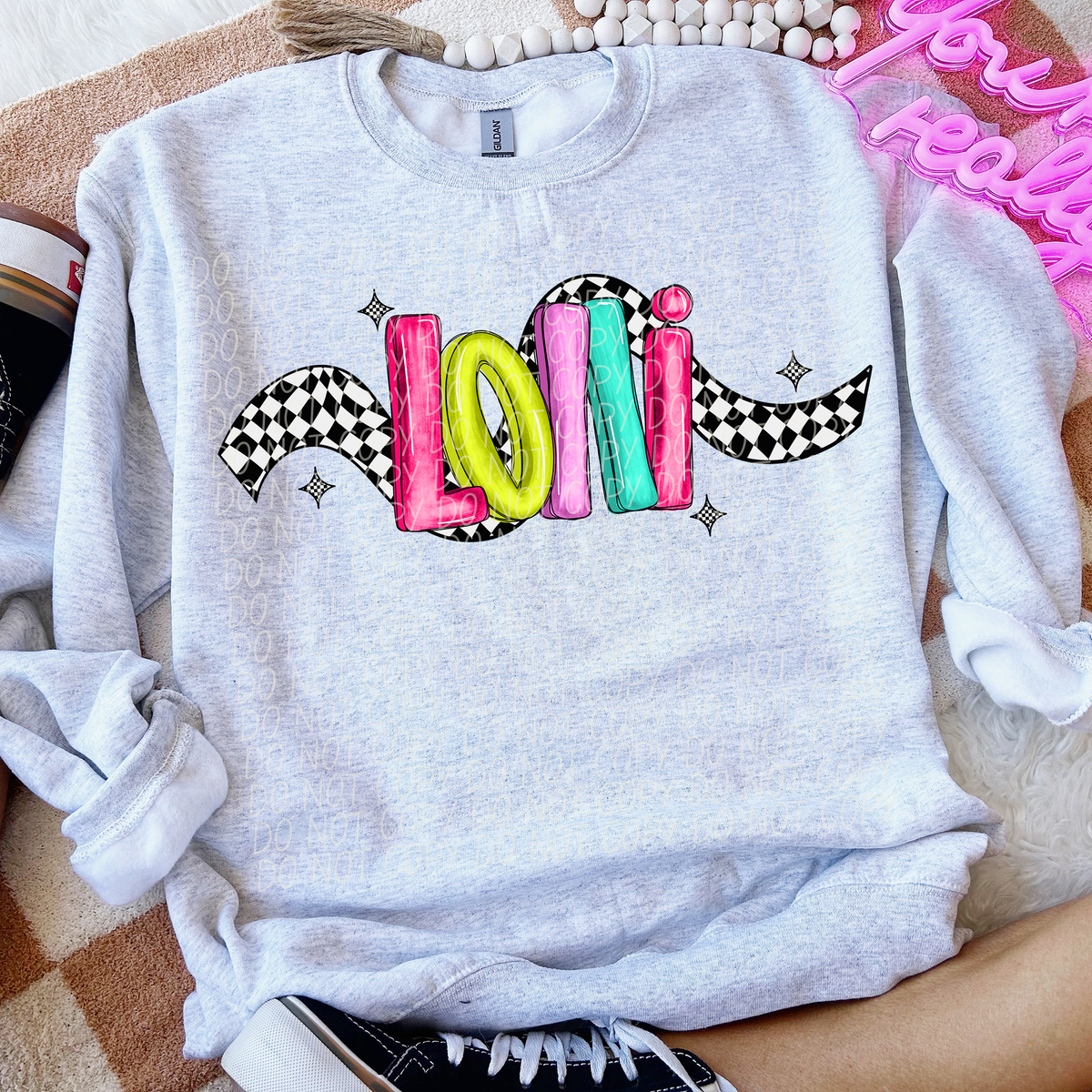 Lolli Colorful Checker 74260 DTF Transfer