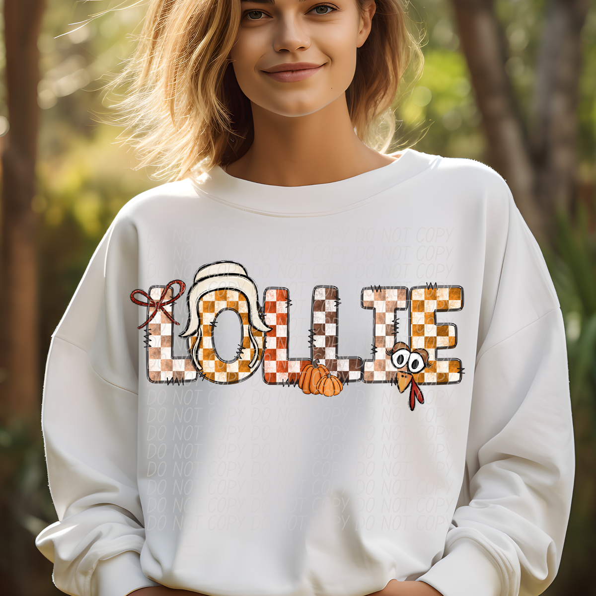 Lollie Fall Picnic Pattern (City) DTF transfer