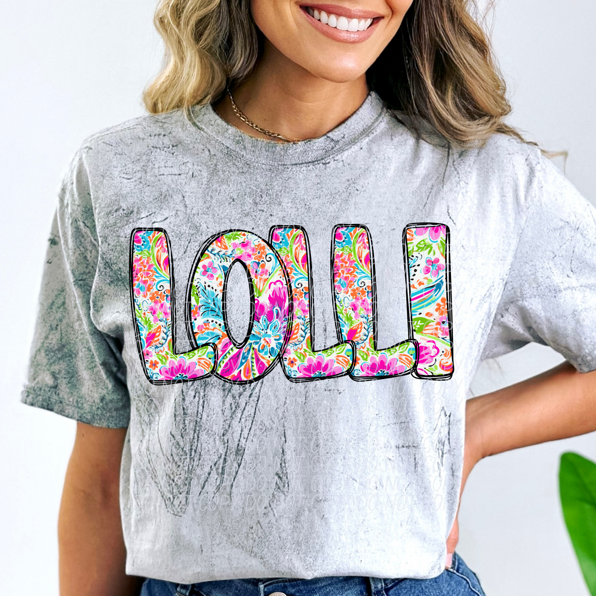 Lolli Paisley Font (CITY) DTF transfer