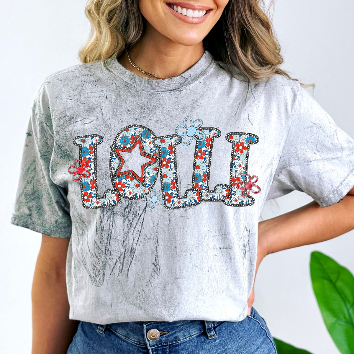 Lolli 4th of July flower (City) DTF transfer