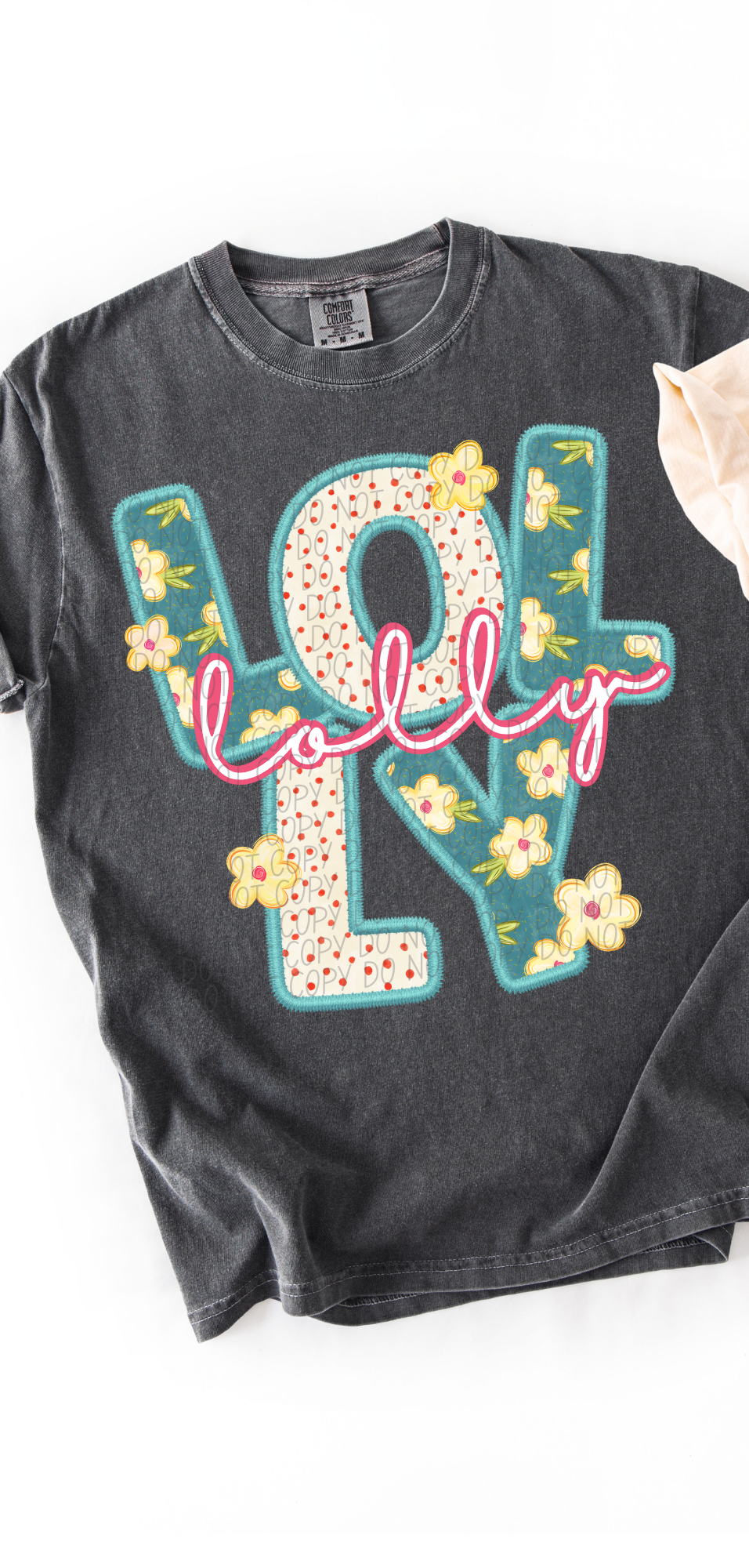 Lolly Vintage Name with Pink Font (City) DTF Transfer