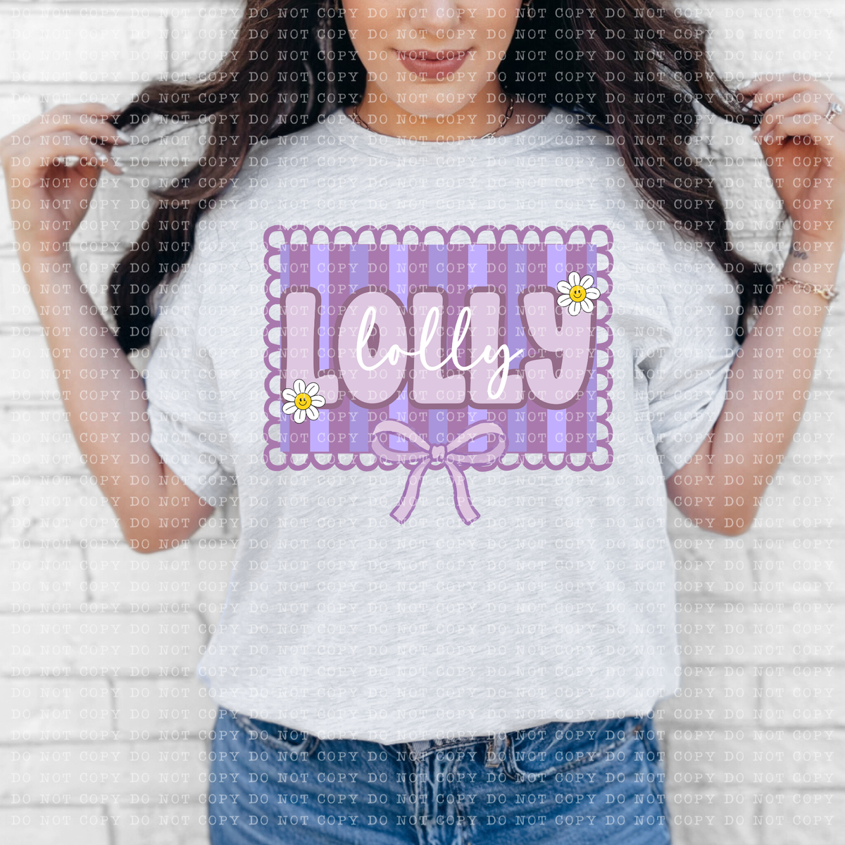 Lolly preppy purple frame (ECHT) DTF Transfer