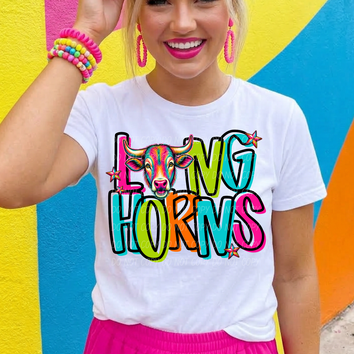 Longhorns Friday night neon (City) DTF Transfer